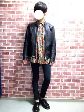 「Dr. Martens（ドクターマーチン）のDr.Martens (ドクターマーチン)/1461 3EYE GIBSON SHOES（その他シューズ）」を使った、ひっちさん（メンズ・171cm）の冬コーディネート