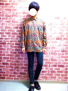 「Dr. Martens（ドクターマーチン）のDr.Martens (ドクターマーチン)/1461 3EYE GIBSON SHOES（その他シューズ）」を使った、ひっちさん（メンズ・171cm）の冬コーディネート