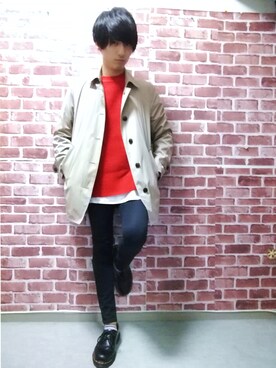「Dr. Martens（ドクターマーチン）のDr.Martens (ドクターマーチン)/1461 3EYE GIBSON SHOES（その他シューズ）」を使った、ひっちさん（メンズ・172cm）の春コーディネート