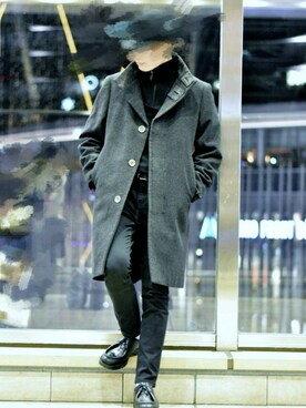「KENZO（ケンゾー）のアイテム（その他アウター）」を使った、ひっちさん（メンズ・172cm）の冬コーディネート