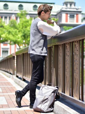 「アイテム（スキンケア）」を使った、ひっちさん（メンズ・172cm）の春コーディネート