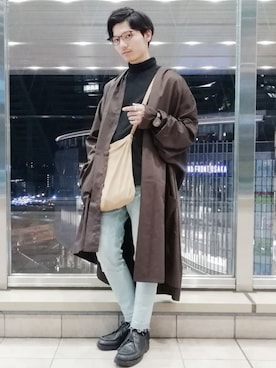 「sankyo shokai（サンキョウショウカイ）のアイテム（バッグ）」を使った、ひっちさん（メンズ・172cm）の秋コーディネート