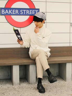 「ボアフリース」｜「アイテム（その他）」を使った、ひっちさん（メンズ・172cm）の秋コーディネート