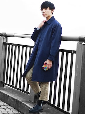 「sankyo shokai（サンキョウショウカイ）のアイテム（財布）」を使った、ひっちさん（メンズ・172cm）の冬コーディネート