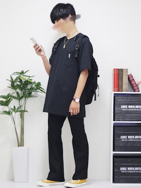 「Add+（アッド）のアイテム」を使った、ひっちさん（メンズ・172cm）の夏コーディネート