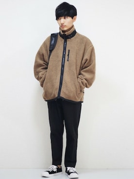 「Guess（ゲス）のアイテム（スニーカー）」を使った、ひっちさん（メンズ・172cm）の秋コーディネート