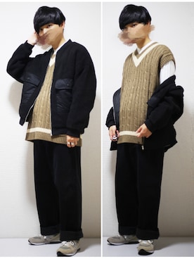 「MinoriTY（マイノリティ）のアイテム（ミリタリージャケット）」を使った、ひっちさん（メンズ・172cm）の冬コーディネート