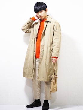 「Guess（ゲス）のアイテム（スニーカー）」を使った、ひっちさん（メンズ・172cm）の冬コーディネート