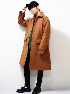 「ステッチ」｜「アイテム（その他アウター）」を使った、ひっちさん（メンズ・172cm）の春コーディネート