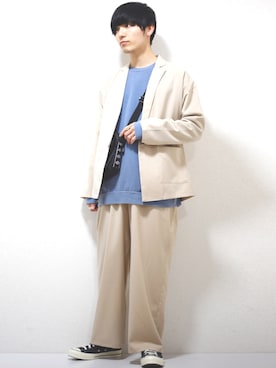 「made in standard （メイドインスタンダード）のアイテム」を使った、ひっちさん（メンズ・170cm）の春コーディネート
