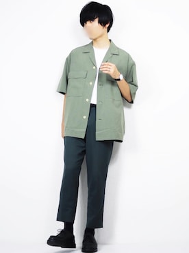 「GUコーデ」｜「アイテム（モカシン/デッキシューズ）」を使った、ひっちさん（メンズ・170cm）の夏コーディネート
