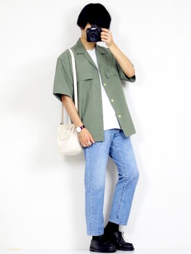 「zozoデニム」｜「アイテム（モカシン/デッキシューズ）」を使った、ひっちさん（メンズ・170cm）の夏コーディネート