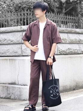 「エアリズム」｜ひっちさん（メンズ・170cm）の夏コーディネート