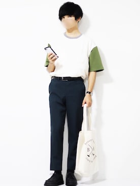 「フレンチカジュアル」｜「アイテム（モカシン/デッキシューズ）」を使った、ひっちさん（メンズ・170cm）の夏コーディネート