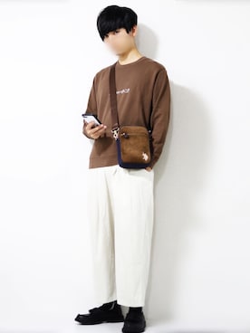 「MinoriTY（マイノリティ）のアイテム（スウェット）」を使った、HICCHIさん（メンズ・170cm）の秋コーディネート