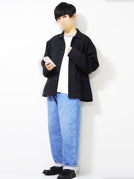 「EDWIN」｜「アイテム（ブルゾン）」を使った、ひっちさん（メンズ・170cm）の秋コーディネート