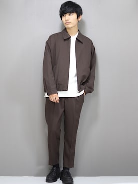 「WYM」｜「アイテム（モカシン/デッキシューズ）」を使った、ひっちさん（メンズ・170cm）の秋コーディネート