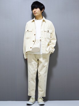 「WYM LIDNM（ウィム バイ リドム）のMILANO RIB HEAVY WEIGHT PO KNIT（ニット/セーター）」を使った、ひっちさん（メンズ・170cm）の秋コーディネート