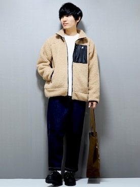 「WYM LIDNM（ウィム バイ リドム）のMILANO RIB HEAVY WEIGHT PO KNIT（ニット/セーター）」を使った、ひっちさん（メンズ・170cm）の秋コーディネート