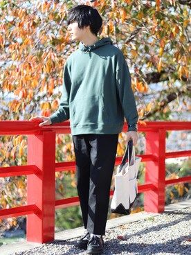 「フレンチカジュアル」｜「アイテム（モカシン/デッキシューズ）」を使った、ひっちさん（メンズ・172cm）の秋コーディネート