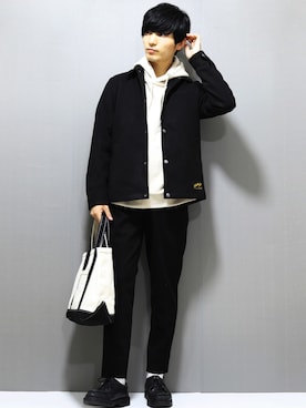 「RATTLE TRAP（ラトルトラップ）のアイテム（ブルゾン）」を使った、ひっちさん（メンズ・172cm）の秋コーディネート
