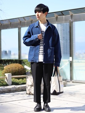 「GUコーデ」｜「アイテム（モカシン/デッキシューズ）」を使った、ひっちさん（メンズ・172cm）の冬コーディネート
