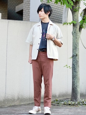 「大学生コーデ」｜「アイテム（腕時計）」を使った、ひっちさん（メンズ・172cm）の夏コーディネート