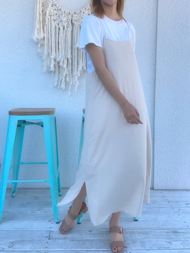 「OZOC（オゾック）のアイテム（ワンピース）」を使った、k u k u  さん（レディース・160cm）の夏コーディネート
