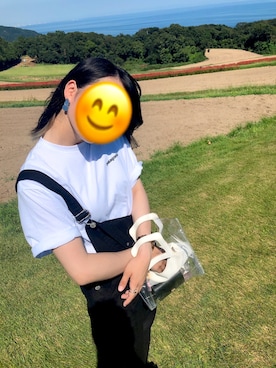 「one way（ワンウェイ）のアイテム（サロペット/オーバーオール）」を使った、みゆさん（レディース・155cm）の夏コーディネート