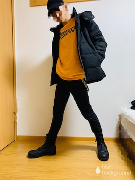 「ROTHCO（ロスコ）のアイテム（ブーツ）」を使った、TAIGA.さん（メンズ・168cm）の冬コーディネート