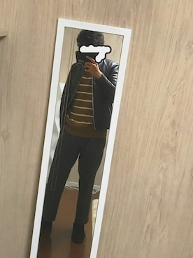「リドム」｜「アイテム（チノパンツ）」を使った、K-すけさん（メンズ・170cm）の冬コーディネート