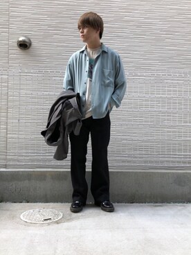 ryotaroさんの「サテンカイキンシャツ(HARE)」を使ったコーディネート