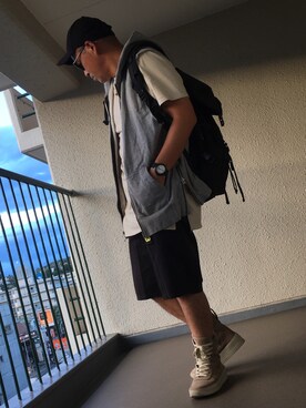 「fog（フォグ）のアイテム（シューズ）」を使った、hiroxさん（メンズ・170cm）の秋コーディネート