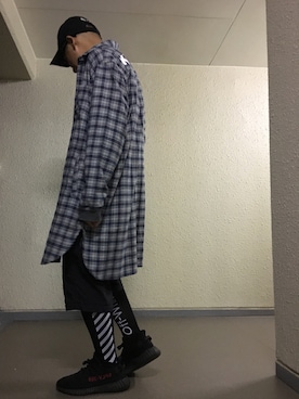 「Yeezy（イージー）のアイテム（キャップ）」を使った、hiroxさん（メンズ・170cm）の秋コーディネート