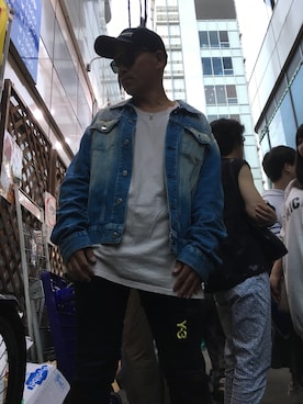 「Yeezy（イージー）のアイテム（キャップ）」を使った、hiroxさん（メンズ・170cm）の秋コーディネート