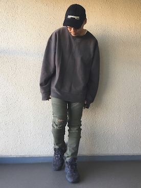 「Yeezy（イージー）のアイテム（スウェット）」を使った、hiroxさん（メンズ・170cm）の秋コーディネート