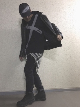 「Gabor（ガボール）のアイテム」を使った、hiroxさん（メンズ・170cm）の冬コーディネート