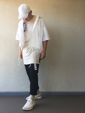「Yeezy（イージー）のアイテム（レッグウェア）」を使った、hiroxさん（メンズ・170cm）の夏コーディネート