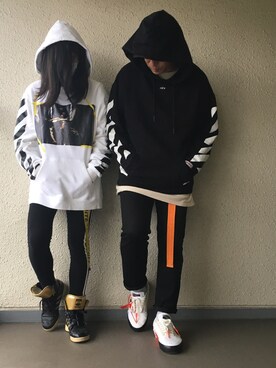 Off White オフホワイト のベルト オレンジ系 を使ったメンズ人気ファッションコーディネート Wear