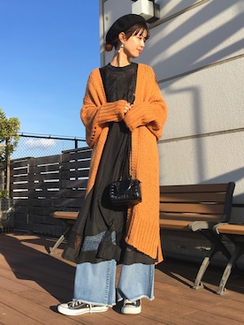 saki kubotaさん（レディース・167cm）の冬コーディネート