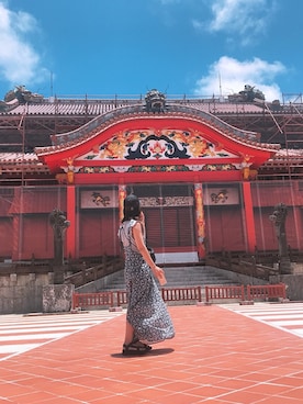 「Teva（テバ）のTEVA FLATFORM UNIVERSAL（サンダル）」を使った、miiさん（レディース・158cm）の夏コーディネート