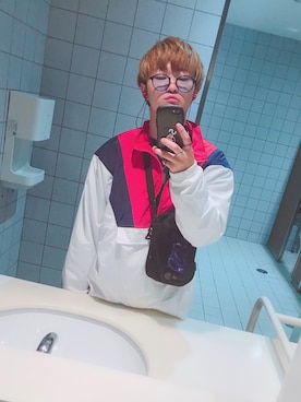 「FILA（フィラ）のアイテム（ナイロンジャケット）」を使った、昆布だし。さん（メンズ・166cm）の冬コーディネート