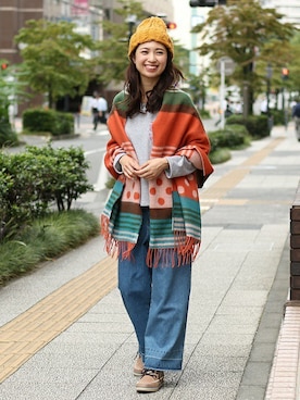 「防寒　」｜こがっちさん（レディース・163cm）の秋コーディネート