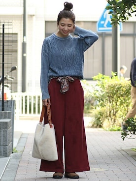 「チチカカ（チチカカ）のアイテム」を使った、こがっちさん（レディース・163cm）の秋コーディネート