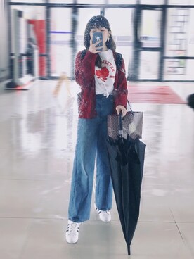 「H&M DIVIDED（エイチアンドエム　ディヴァイデッド）のアイテム（スウェット）」を使った、-Lorrrrlyさん（レディース・165cm）の春コーディネート