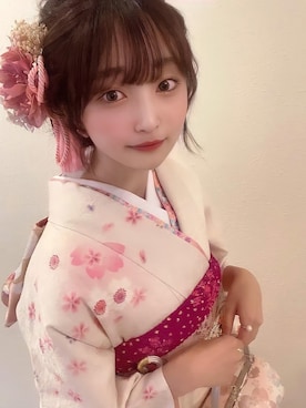 「成人式」｜「アイテム（その他）」を使った、亜美さん（レディース・163cm）の冬コーディネート