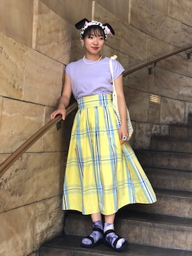 「101匹わんちゃん」｜「アイテム（レッグウェア）」を使った、KOTONE さん（レディース・156cm）の春コーディネート