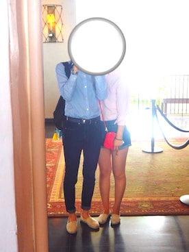 「GU（ジーユー）の（GU）スキニーフィットジーンズ（MEN ⁄ ジーンズ）」を使った、藤田 湧樹さん（メンズ・174cm）の夏コーディネート