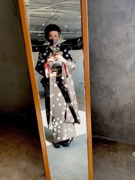 「KIMONO MODERN（キモノモダン）のアイテム」を使った、tomyplanetzさん（レディース・163cm）の冬コーディネート