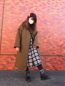 「cepo（セポ）のアイテム（ダウンジャケット/コート）」を使った、hanaaachiさん（レディース・153cm）の冬コーディネート